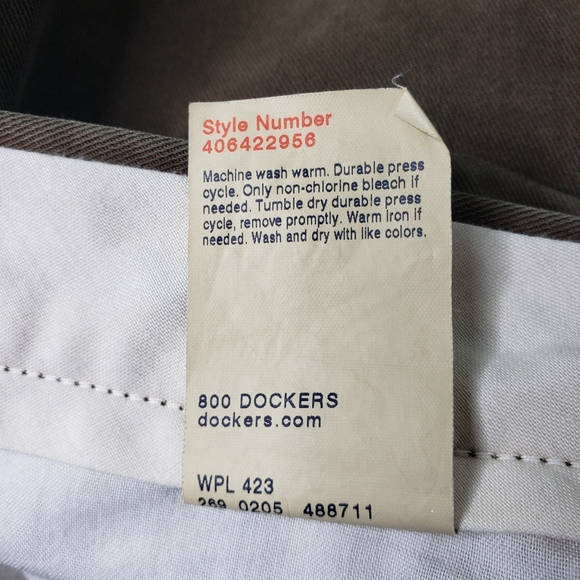 Dockers Flat Front Classic Fit Tencel Blend Weatherd Soft Casual Pants 38×29 - Picture 6 of 11
